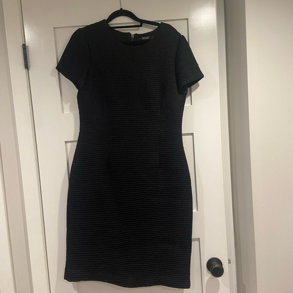 Badgley Mischka honeycomb black dress